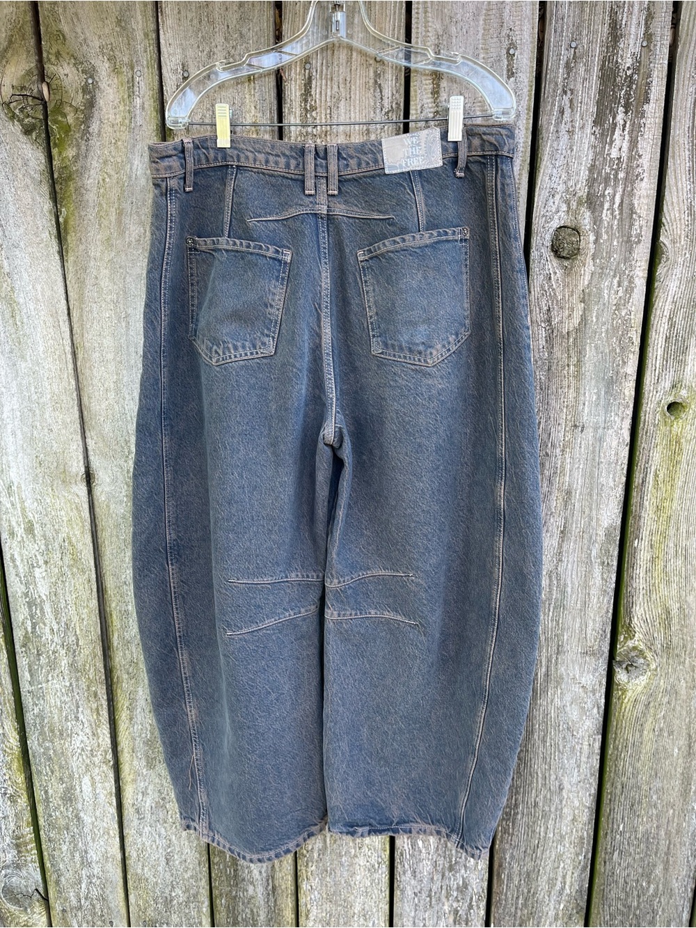 We The Free Lucky You Mid Rise Barrel Jeans Archive Grey Size 32 Women’s - Picture 4 of 16